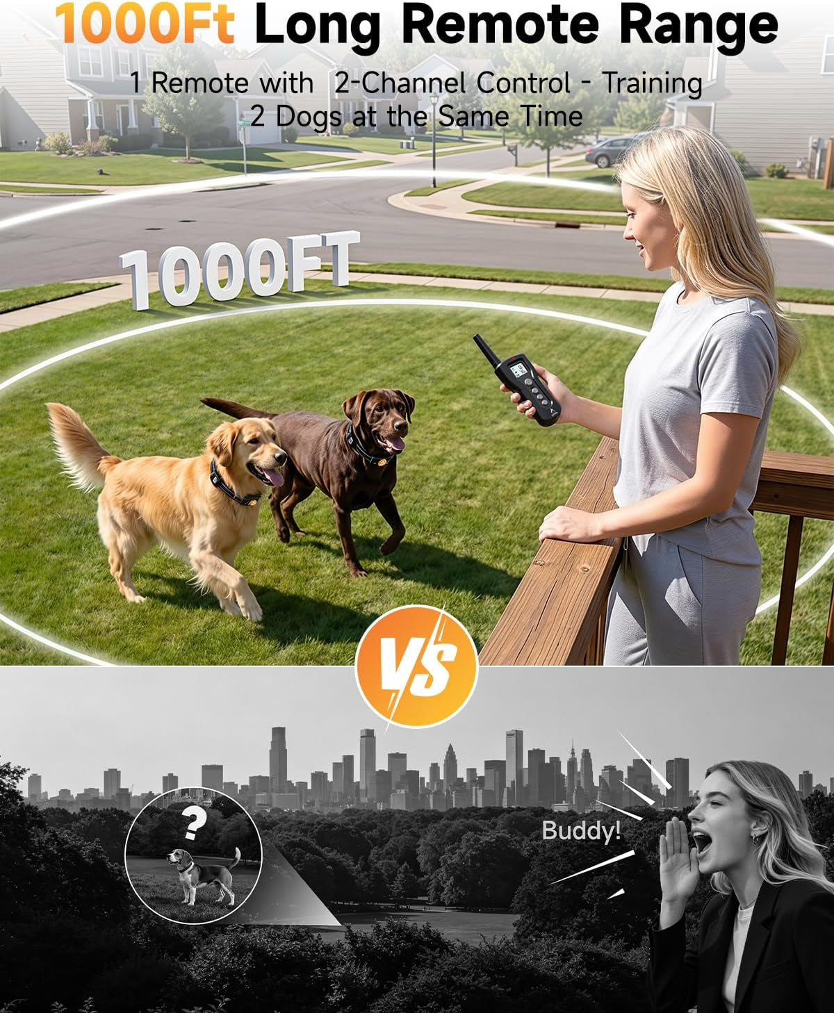 patpet-dog-shock-collar-rechargeable-dog-training-collar-with-remote-for-medium-large-dogs-3-training-modes-beep-vibration-shock-ipx7-waterproof-1000ft-electric-dog-collar-black