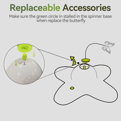 All for Paws Cat Toys Interactive Butterfly Flutter Bug Cat Automatic Toy Stimulating Kitty Toys Enrichment for Indoor Cats8