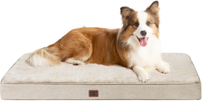 EHEYCIGA Medium Memory Foam Dog Crate Bed Washable, 30X20Inch, Grey | High Density Egg Crate Foam, Waterproof Liner, Removable Easy Clean Cover, Non-Slip Bottom, Fits Crate, Floor and Sofa25