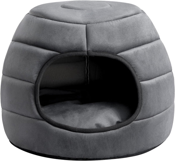 Hollypet Cat Bed Cave for Indoor Cats for Pets up to 15 Lbs, Pineapple | Warm Cat Bed Cats Cave Condo, Covered Kitty House with Removable Washable Cushion, Cozy Enclosed Pet Bed for Small Dogs9