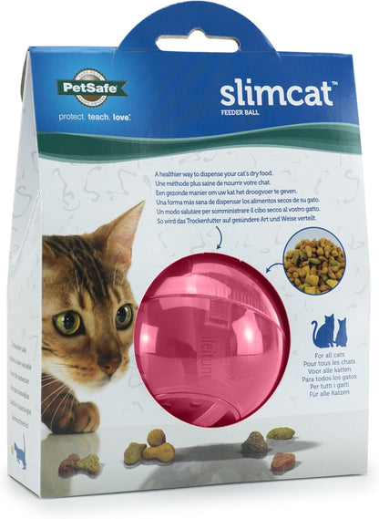 Petsafe Slimcat Feeder Ball Cat Toy, Blue | Interactive Puzzle Game for Your Cat, Adjustable Openings Control Portion & Feed Speed, Slows Fast Eaters, Improve Digestion3