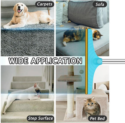 Carpet Rake for Pet Hair Removal Tool, Dog Cat Hair Remover for Furniture | 60'' Pet Hair Remover Broom for Pet Owner Reusable Hair Remover with Adjustable Handle, Carpet Brush for Rugs, Mats, Couch4