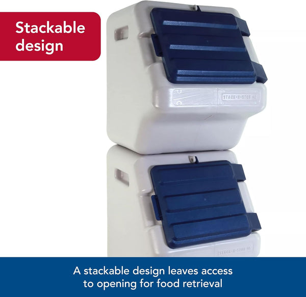 Coastal Pet Bergan Stack-N-Stor Food Storage - Stackable Dog & Cat Food Keeping Container - Outdoor Vault to Protect from Pests & Weather - Durable Storage Bin - 9 Gallons3