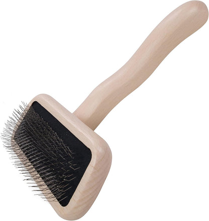 Chris Christensen Big G Dog Slicker Brush for Dogs (Goldendoodles, Labradoodles, Poodles), Groom like a Professional, Fluff Detangle Style, Saves Time Energy, Coral, Large12