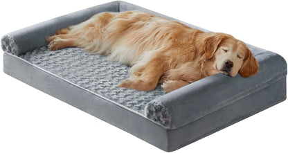 BFPETHOME Orthopedic Washable Dog Beds Large Sized Senior Dog for Comfy Sleeping with Removable Cover, Waterproof Big Soft Pet Couch Bed for Dogs Relax14