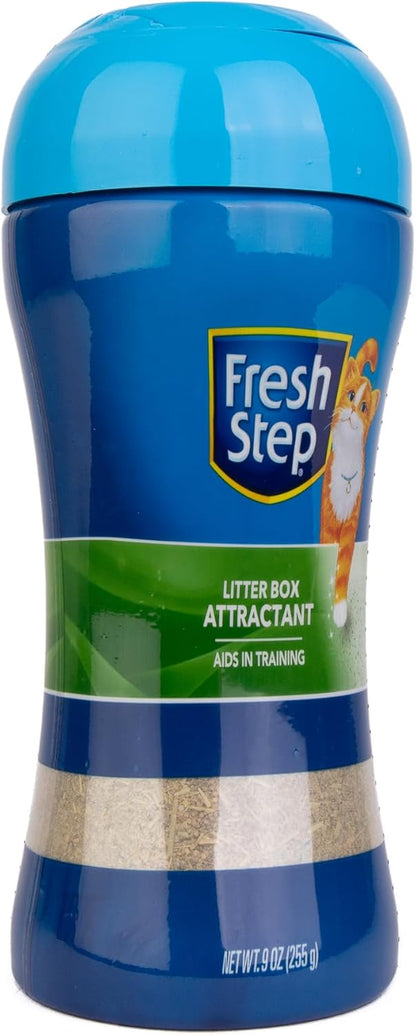 Fresh Step Litter Box Attractant Powder Cat Litter Training Aid Encourages Litter Box Use Herbal Blend Additive Works with Any Litter Type for Cats and Kittens No-Mess Bottle 9 Ounce 3 Pack4
