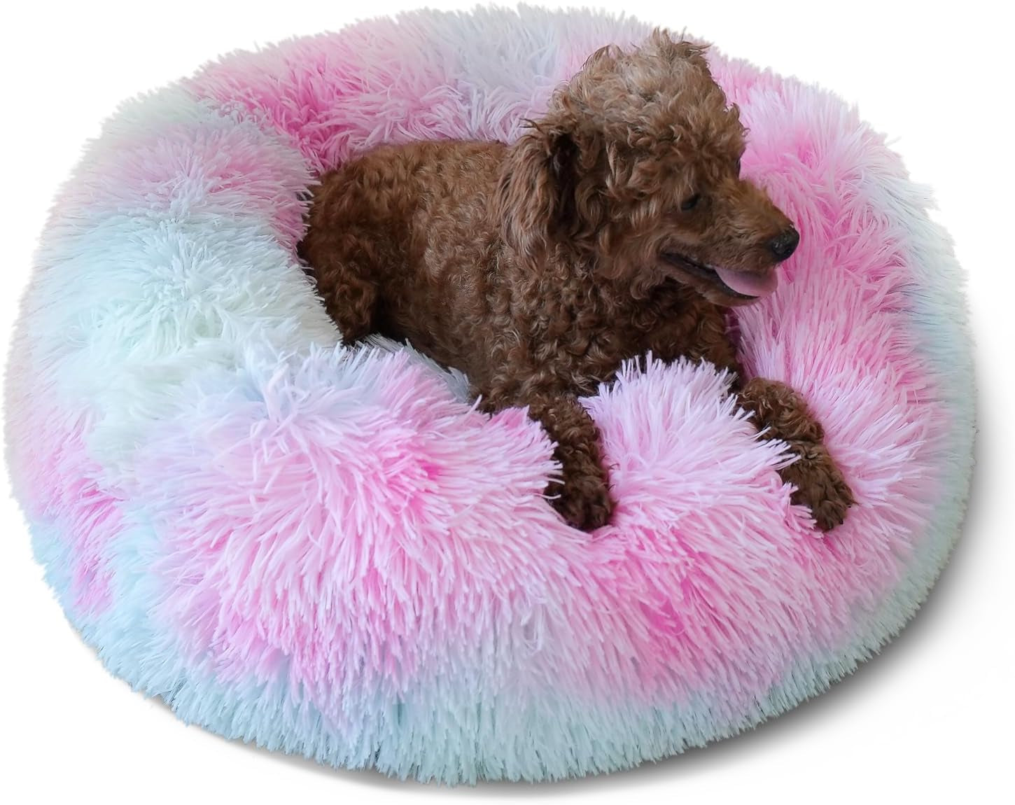 small-calming-dogs-bed-for-small-dogs-anti-anxiety-machine-washable-fluffy-luxury-anti-slip-waterproof-mute-base-warming-cozy-soft-pet-puppy-round-bed