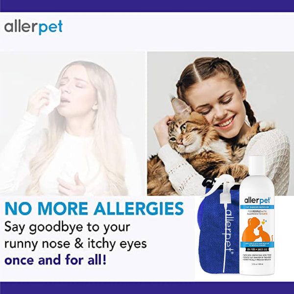 Allerpet Cat Dander Remover, Aloe-Free Pet Allergy Relief Made in USA 12 Oz4