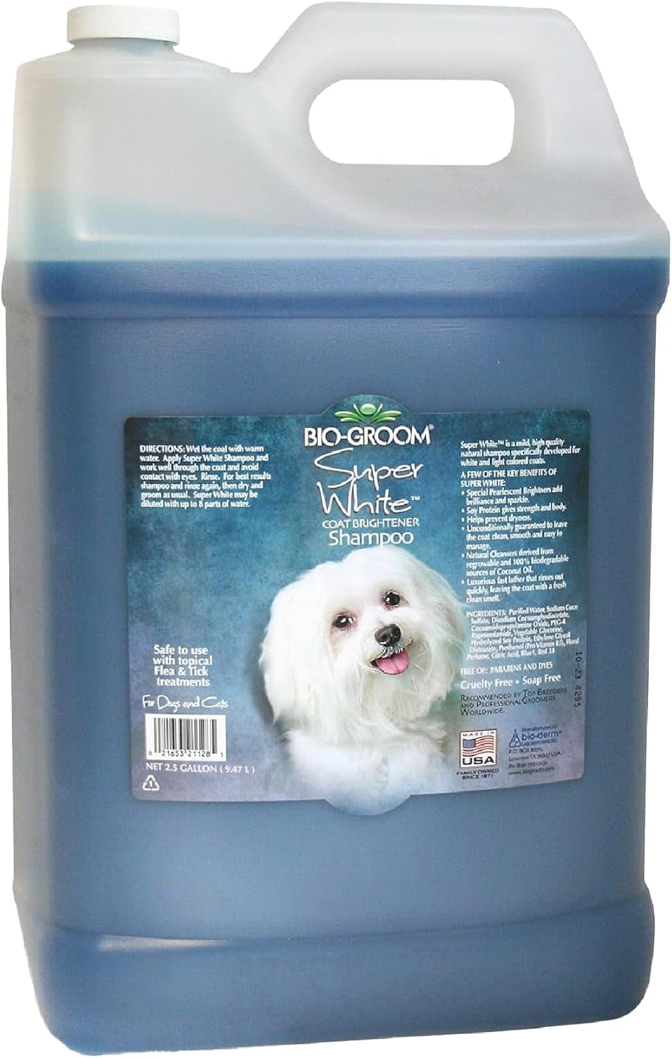bio-groom-super-whitening-dog-shampoo-whitening-pet-shampoo-dog-bathing-supplies-puppy-wash-grooming-supplies-cruelty-free-1-gallon