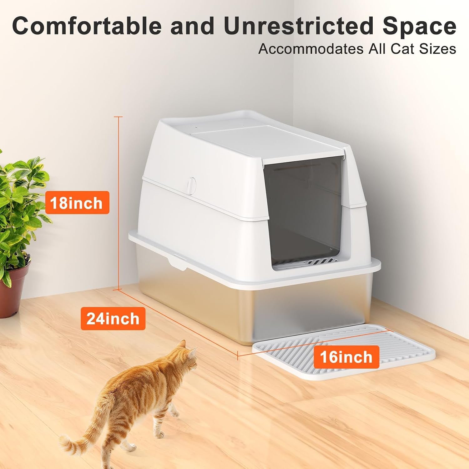 xl-extra-large-stainless-steel-litter-box-with-lid-metal-cat-litter-boxes-for-big-cats-enclosed-metal-litter-box-with-litter-scoop-set-non-sticky-anti-urine-leakage-24-16-18-silver-gary