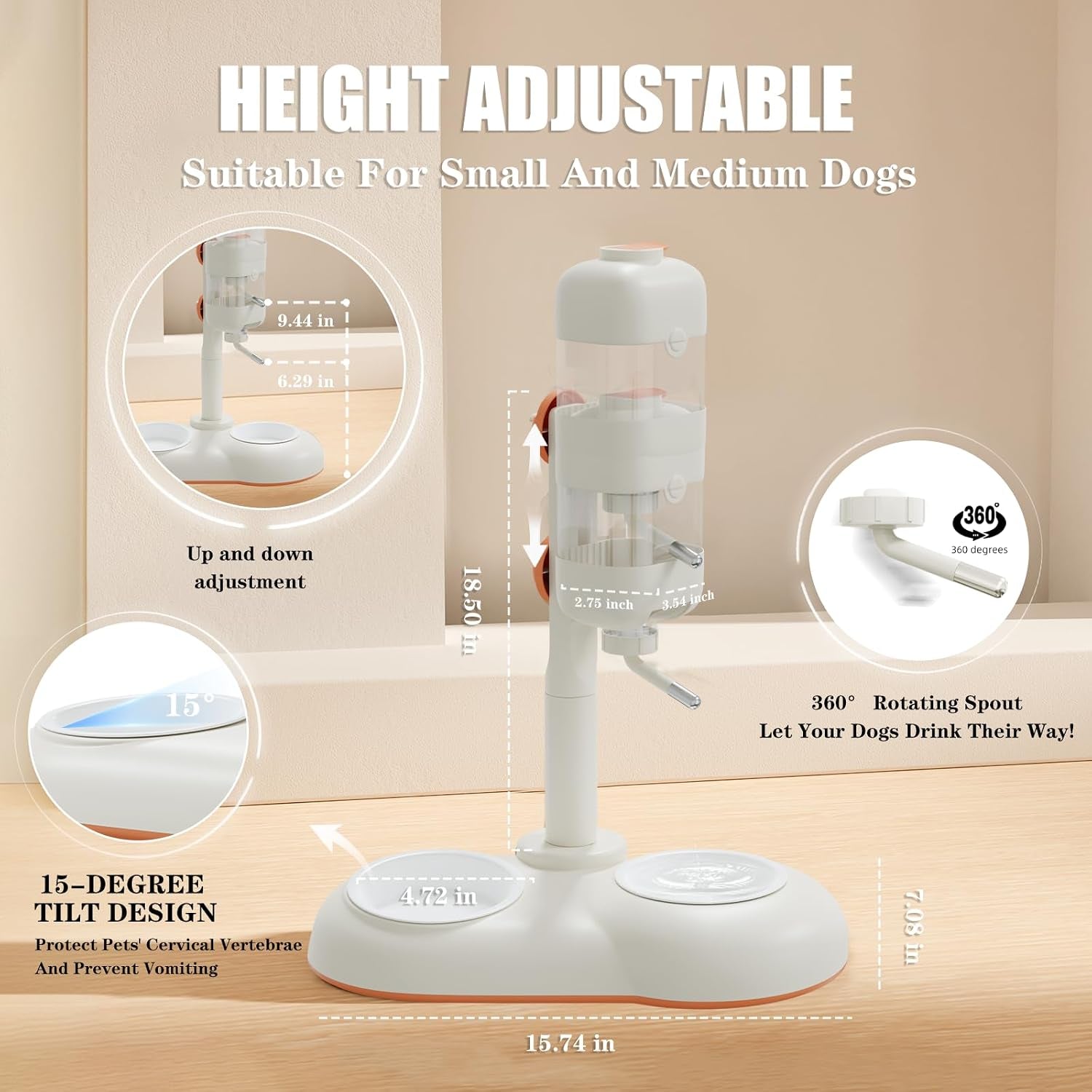 pet-bowls-with-weaning-bottles-3-in-1-height-adjustable-water-dispenser-for-dogs-15-tilted-food-bowls-for-small-dogs-puppy-feeding-pet-food-bowls-for-cats-rabbits-ferrets