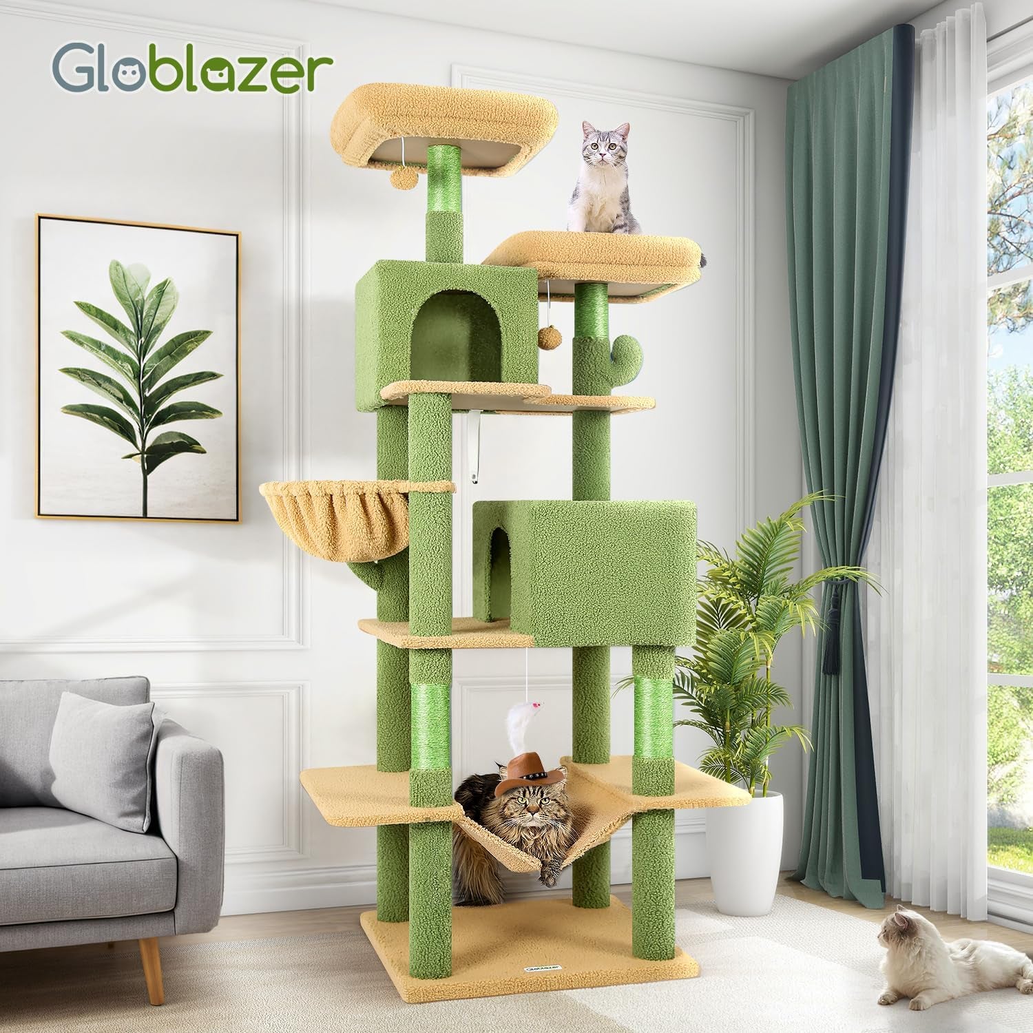 globlazer-cactus-cat-tree-tower-76-inch-extra-tall-multi-level-cat-furniture-with-cozy-condos-interactive-toys-and-perches-for-large-cats-perfect-for-climbing-scratching-and-play-f76-green