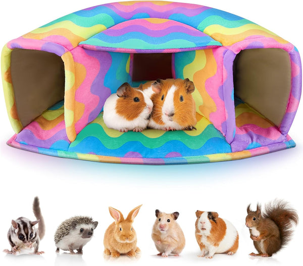 Unicorn Catcher Washable Guinea Pig Hideout Large Cozy Bed for Small Pets | Warm Plush Pet House Featuring a Semi-Closed Design for Hamsters Chinchillas and Bunnies to Sleep in Secure Comfort10
