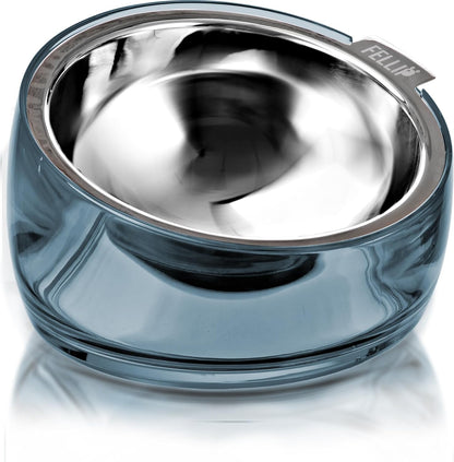 Felli Oblik Elevated Cat Bowl Removable Stainless Steel Wide Dish for Dry Wet Food Feeding & Dishwasher Clean, Slanted Whisker Fatigue Friendly Metal Plate (Classic, 0.5 Cups Shallow Dish)22