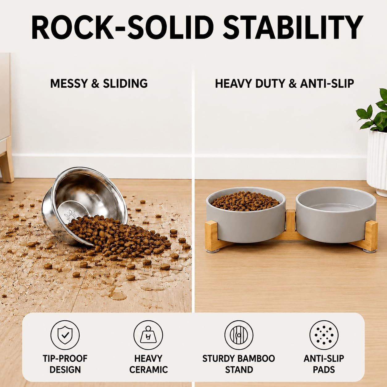 spunkyjunky-ceramic-dog-and-cat-bowl-with-wood-stand-non-slip-matte-glaze-weighted-food-water-set-for-cats-small-dogs-13-5oz