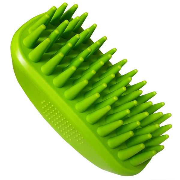 Rubber Curry Brush for Short Haired Dogs, Gentle Curry Comb | Dog Brush with Removable Screen, Use Wet as Bath Scrubber or Dry for Grooming Loose Hair8