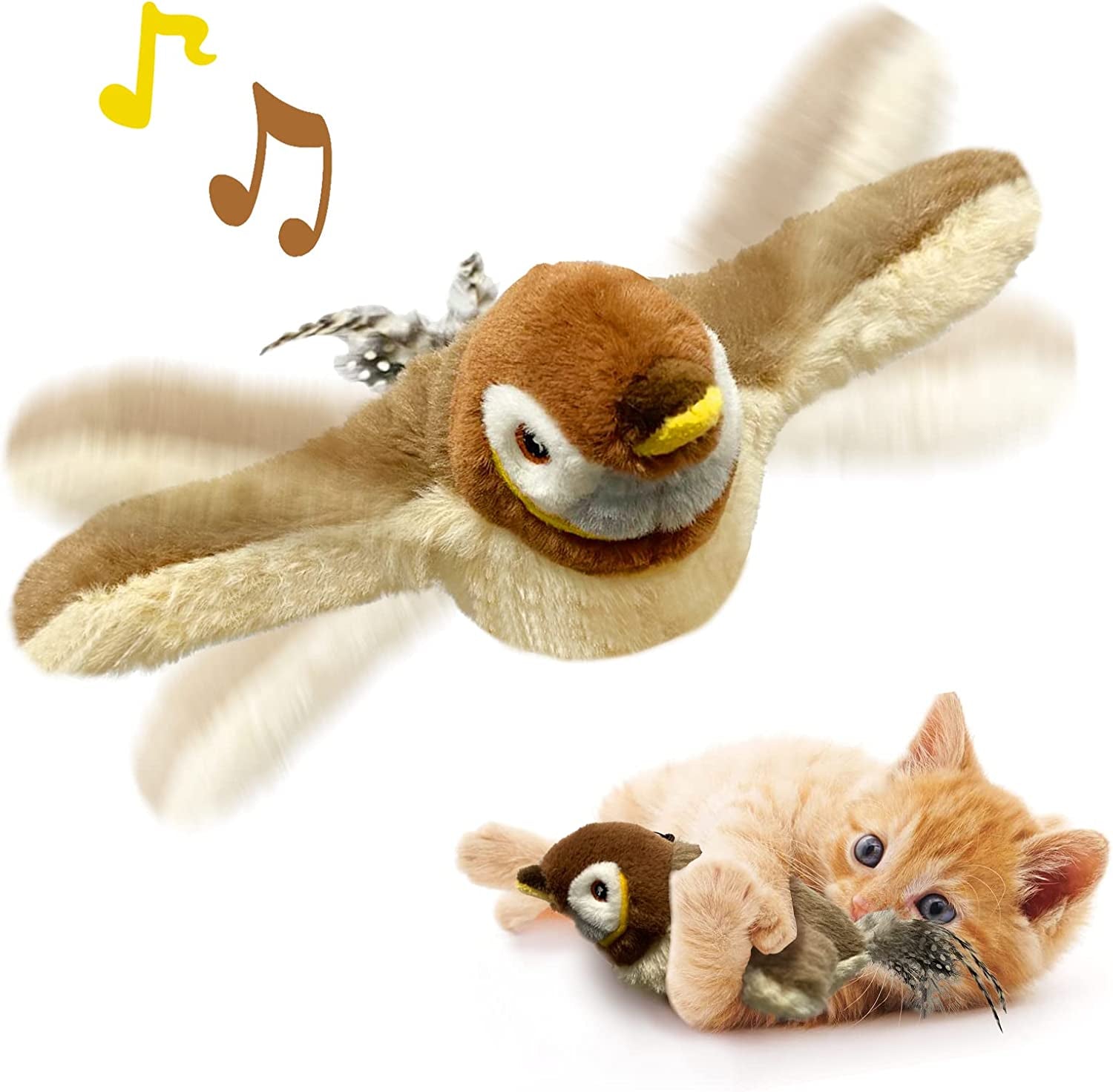 cat-toys-flapping-wings-sparrow-no-flying-chirping-bird-interactive-catnip-toy-for-kitten-or-small-dogs-touch-activated-rechargeable