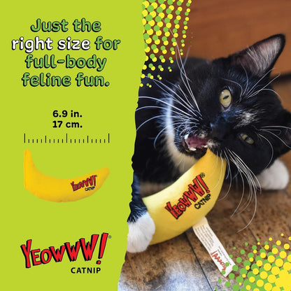 Yeowww! 100% Organic Catnip Toy, Yellow Banana 3 Pack7