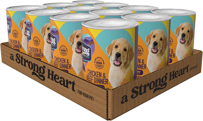 A Strong Heart Wet Dog Food, Cuts in Gravy with Beef — 13.2 Oz Cans (Pack of 12), Complete & Balanced, All Life Stages, Made in USA17