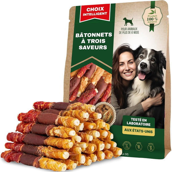 Beloved Pets Dog Treats & Rawhide Bones Wrapped Chicken and Duck - Pet Chews Sticks for Large, Medium & Small Breeds - Long Lasting Chewers Snacks – Puppy Treats9