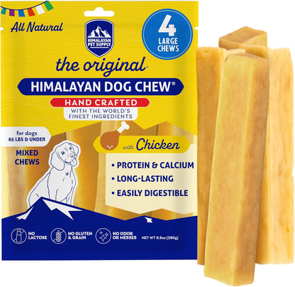 Himalayan Dog Chew, the Original Yak Cheese Dog Chews, 3 Large/Xl Yak Chews18