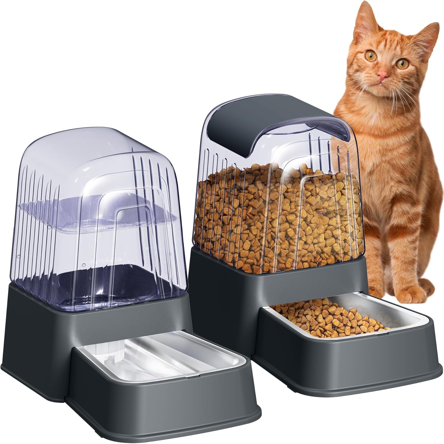 automatic-dog-and-cat-food-feeder-and-water-dispenser-set-with-stainless-steel-bowls-gravity-pet-food-and-water-feeders-100-bpa-free-large-capacity-for-cats-dogs-pets-5l-dark-gray