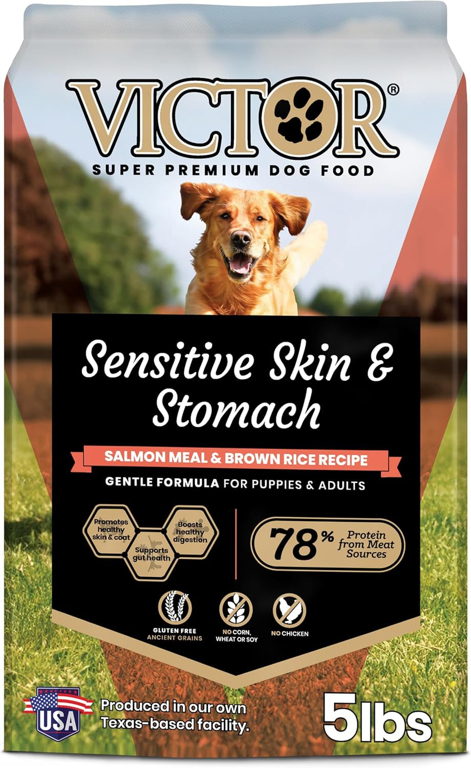 victor-super-premium-dog-food-sensitive-skin-and-stomach-salmon-meal-brown-rice-recipe-dry-kibble-gluten-free-no-chicken-ideal-for-dogs-with-allergies-adult-and-puppy-food-5-lb