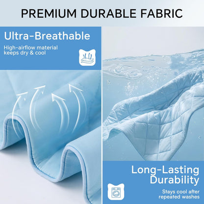 Luciphia Q-MAX>0.4 Cooling Dog Blanket Breathable Cold Pet Puppy Blue,29X40 | Silky Soft Self-Cooling; Summer Calming Mat; Easy Clean Washable; Lightweight Couch Protector for Dogs, Cats, and Puppies.5