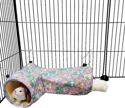 EAEDMY Guinea Pig Rat Ferret Hammock, Small Animal Corner Tunnel & Tubes & Bed for Hedgehog Piggy Chinchilla Hideout Toys and Cage Accessories8