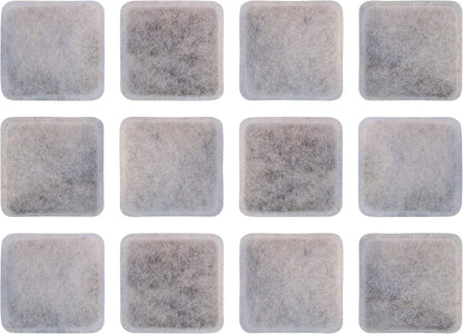 PET Standard Charcoal Filters for Petmate Replendish & Mason, 12-Pack | Compatible with Petmate Replendish and Mason Gravity Waterers. Includes 12 Charcoal Filters and 2 Filter Straps.1