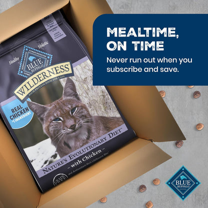 Blue Buffalo Wilderness Chicken Natural High-Protein Grain-Free Dry Food for Adult Indoor Cats, Real Chicken First, Antioxidant-Rich Lifesource Bits Support Immunity, Promotes Strong Muscles, 11 Lbs.9