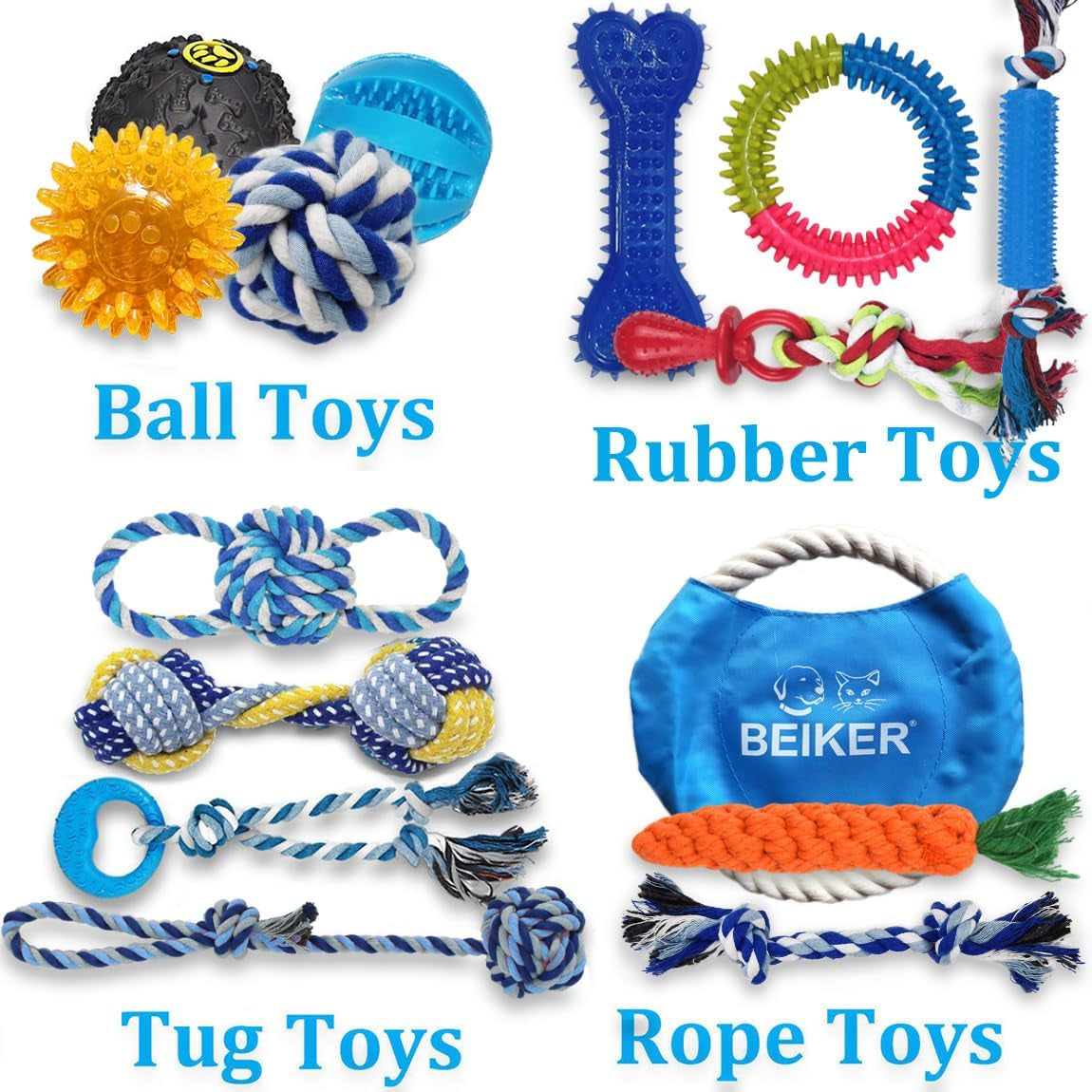 beiker-dog-teething-chew-toys-15-pack-small-medium-breed-puppy-toy-variety-dogs-rope-chew-toys-bundle-for-boredom-pet-interactive-squeaky-treat-dispensing-ball-for-puppies