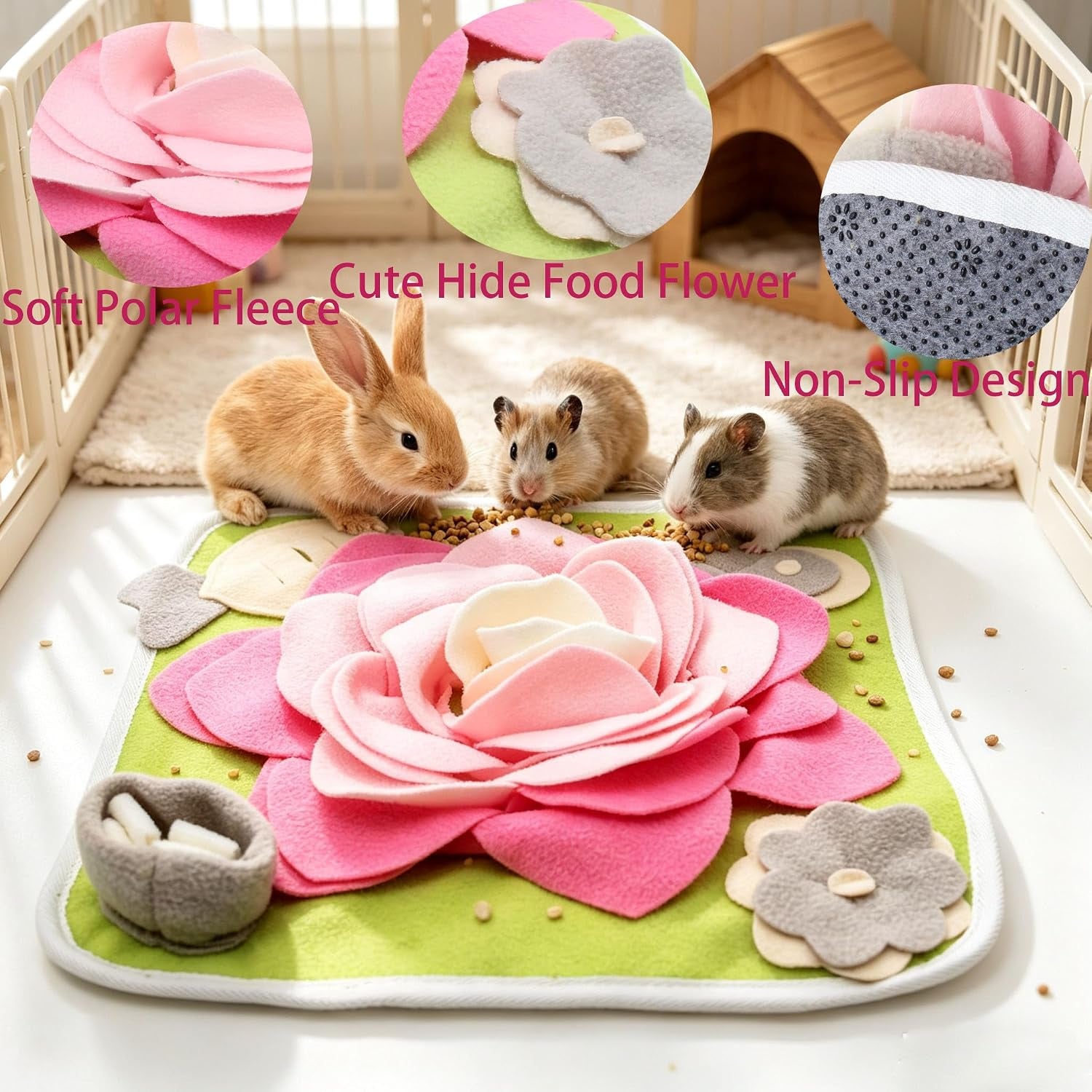 rabbit-foraging-mat-snuffle-mat-for-small-animals-bunny-puzzle-toys-pets-interactive-feeding-mat-for-guinea-pigs-hedgehog-chinchilla-puppies-pink