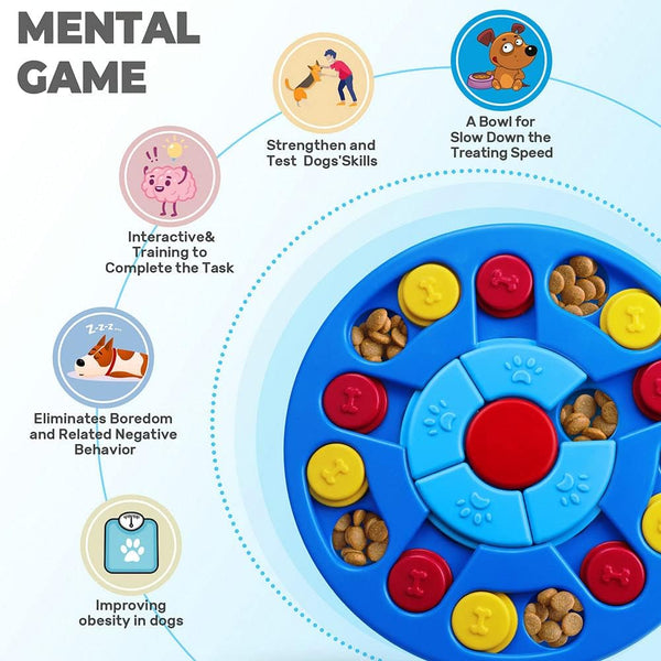 Dog Puzzle Toys Interactive Toy for Puppy IQ Stimulation &Treat Training Games Treat Dispenser for Smart Dogs, Puppy &Cats Fun Feeding (Level 1-3)3