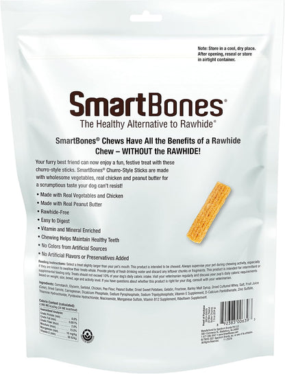 Smartbones Churro-Style Mini Sticks 28 Count, Made with Real Peanut Butter, Rawhide-Free Chews for Dogs, 7.90 Ounce (Pack of 1)2