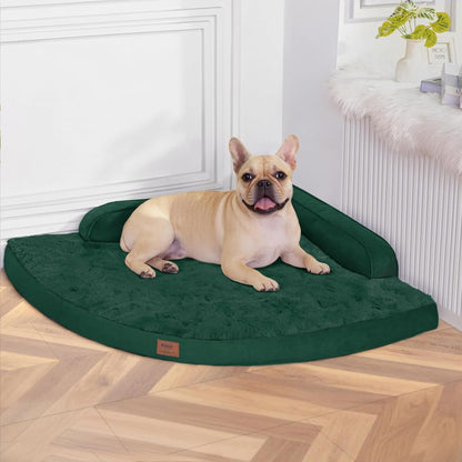 MEKIY Orthopedic Waterproof Dog Bed with Sides for Extra Large Sizes Dogs | Egg Crate Foam, Waterproof Liner, Anti-Slip Bottom, Space-Saving, Perfect for Corners and Sofa Edges, 40 X 40 Inch26