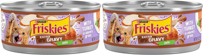 Purina Friskies Wet Cat Food Pate with Turkey in Savory Gravy - (Pack of 24) 5.5 Oz. Cans11