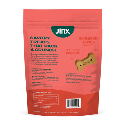 Jinx Dog Biscuits, Oven-Baked Dog Treats with Salmon Bone Broth, 16Oz | 1-Pack Crunchy & Healthy Dog Treat, Superfood-Rich with Real Salmon, Dog Cookies for Puppies, Adults & Senior Dogs9