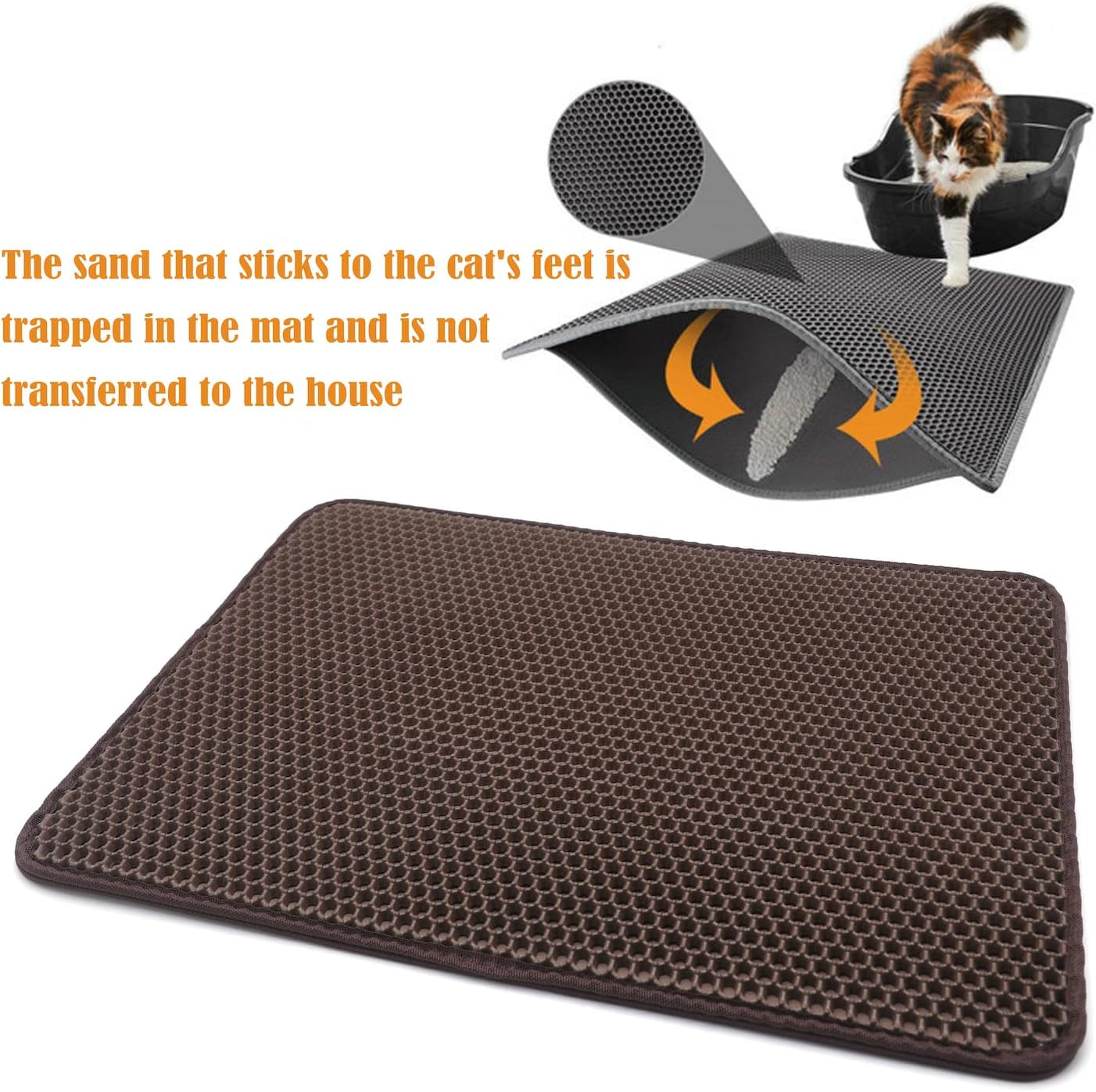 xkmt-animal-pet-supplies-cats-litter-housebreaking-75x58-brown-cat-litter-mat-double-layer-pad-trapper-folding-pad-eva-foam-rubber