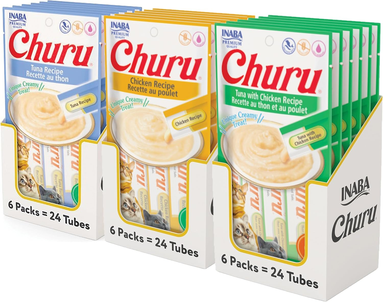 inaba-churu-lickable-puree-natural-cat-treats-tuna-chicken-3-flavor-assortment-of-12-tubes