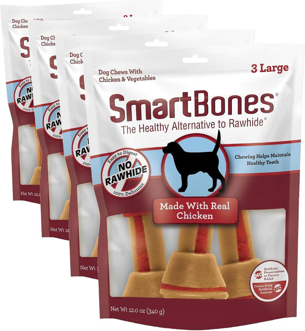 Smartbones Dog Chews, Treat Your Dog to Rawhide-Free Dog Bones, Made with Real Meat and Vegetables, 3 Large15