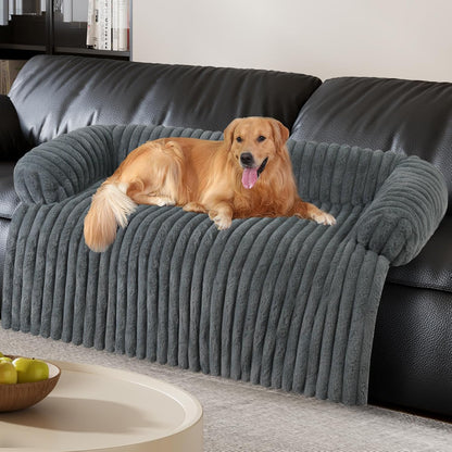 Wn'S Day Luxurious Dog Couch Bed, Washable Calming Dog Couch Cover, Removable Couch Protector for Dogs, Waterproof Sofa Bed, Pet Bed Mats for Couch, Pet Couch Covers for Sofa(Grey, L)10
