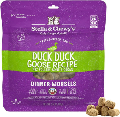 Stella & Chewy'S Freeze-Dried Raw Cat Dinner Morsels - Premium Chicken Recipe with 98% Cage-Free Meat & Organs - Natural Grain-Free Cat & Kitten Food - Made in USA - 3.5 Oz24