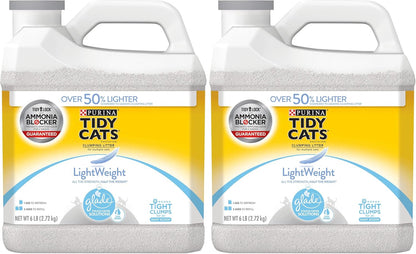 Purina Tidy Cats Light Weight, Low Dust, Clumping Cat Litter, Lightweight Glade Clear Springs Multi Cat Litter - 6 Lb. Jug12