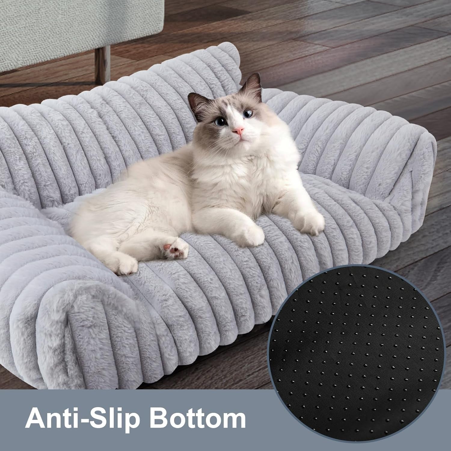 cute-cat-couch-bed-for-indoor-cats-dog-beds-for-small-dogs-couch-s-grey-dog-couch-bed-with-removable-washable-cover-cute-fluffy-pet-sofa-cat-couch-bed-washable-dog-bed-medium-large-size-dog