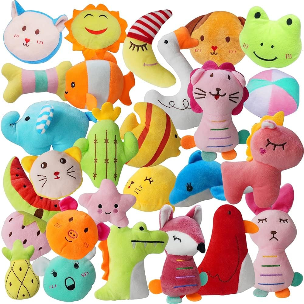 27-pack-puppy-squeaky-toy-different-designs-squeakers-pet-toys-cute-bulk-plush-dog-toys-for-small-dogs