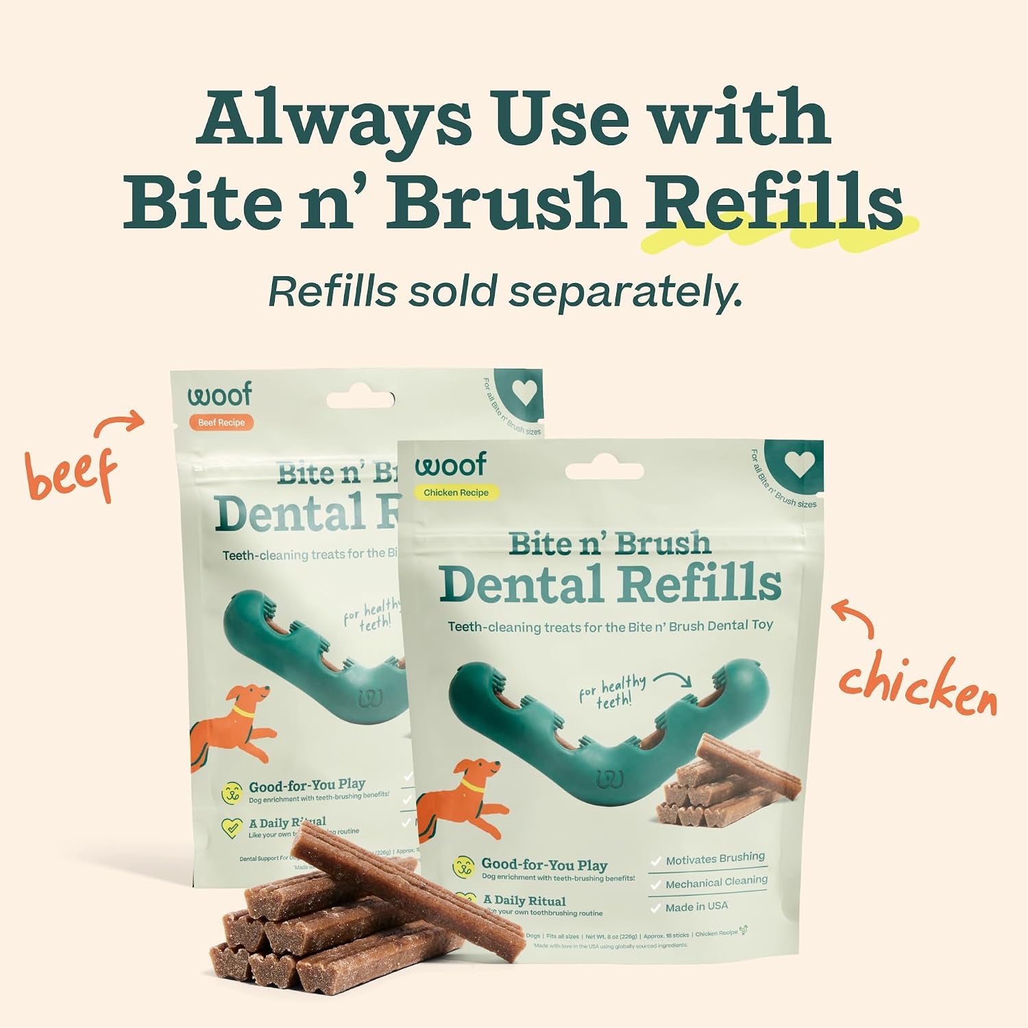 woof-bite-n-brush-dog-dental-chew-toy-for-small-dogs-10-25-lbs-dog-toothbrush-toy-v-shaped-design-reusable-easy-to-clean-dental-dog-toy