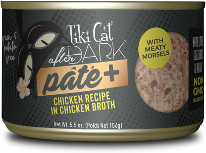 Tiki Cat after Dark Pate+ Wet Cat Food, Variety Pack, 2.8 Oz. Cans (Pack of 12)12