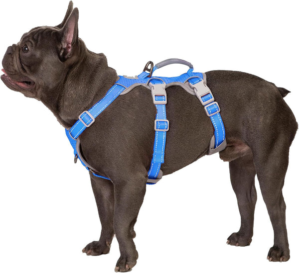 Huntboo Escape Proof Harness, No Slip Dog Harness Escape Proof, Fully Reflective Harness with Handle, Breathable, Durable, Adjustable Vest for Medium Dogs Walking and Training Gear (Black, M)9