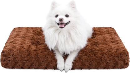 KSIIA Washable Dog Bed Deluxe Plush Dog Crate Beds Comfy Kennel Pad Anti-Slip Pet Sleeping Mat for Large, Jumbo, Medium, Small Dogs Breeds, 35" X 23", Gray13